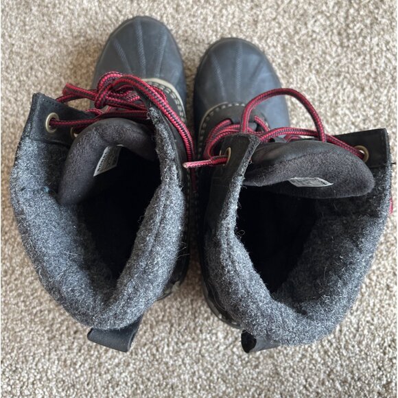 Sorel Slimpack II Lace Up Black Winter Boots NL2348 Womens 9 / 40 (a9) - Picture 3 of 8